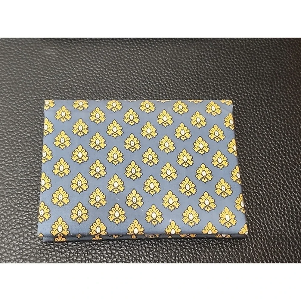 Vintage French Provencal Souleiado‎ Fabric Blue Spiral Photobooks Photo holders